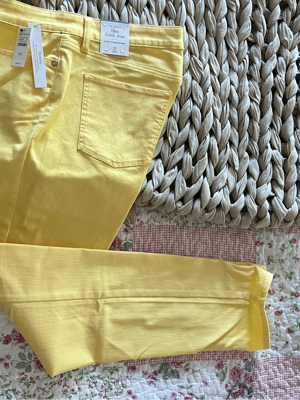 Talbots Yellow Skinny Ankle Jeans